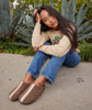 ROAM TERRY STRIPE CLOG TAUPE TERRY FLEECE