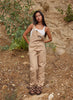 ROAM FUZZY CHECKER STACK CACAO & TAUPE FAUX SHEARLING