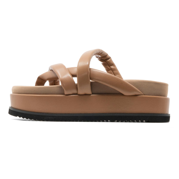 ROAM ASYMMETRICAL STACK PLATFORM NUDE VEGAN LEATHER