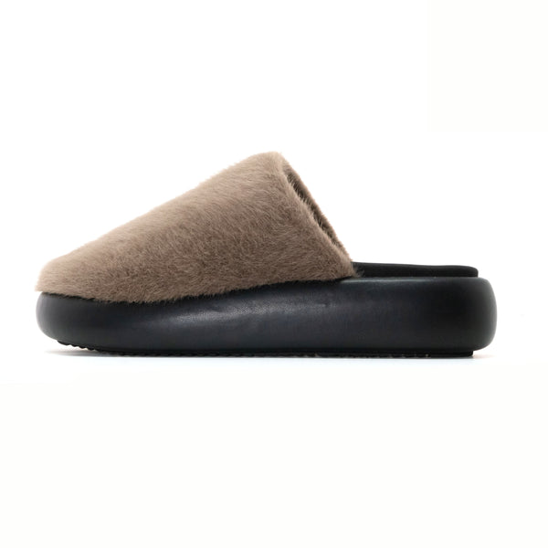 ROAM LONG LUXE  MAGIC MOON MULE TAUPE FAUX FUR