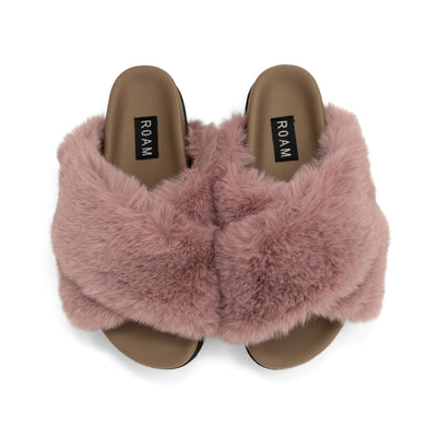 ROAM CLOUD SLIPPERS ROSE FAUX FUR