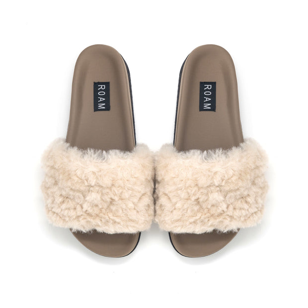 ROAM CLOUD SLIDER NATURAL FAUX SHEARLING