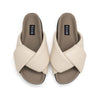 ROAM FOLDY PUFFY SANDALS CREAM VEGAN LEATHER