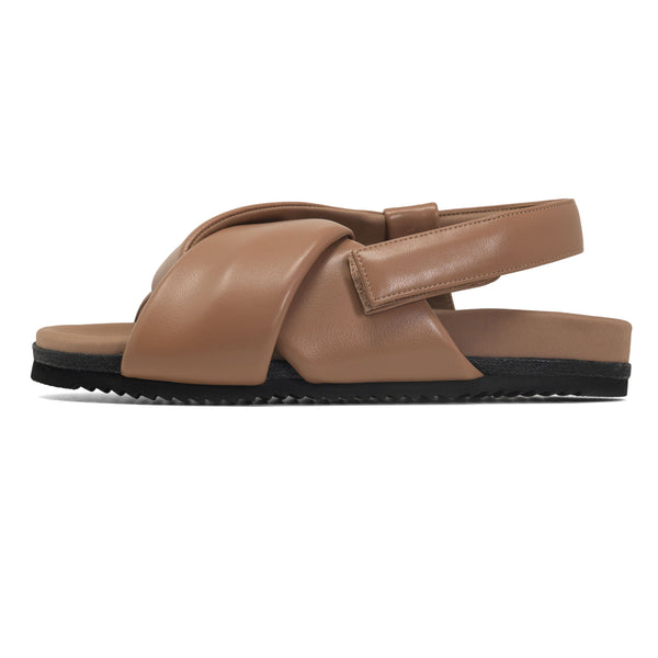 ROAM FOLDY WRAP SANDALS NUDE VEGAN LEATHER