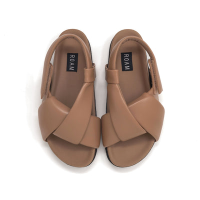 ROAM FOLDY WRAP SANDALS NUDE VEGAN LEATHER