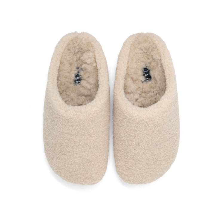 ROAM FUZZY COZY CLOG NATURAL FAUX SHEARLING