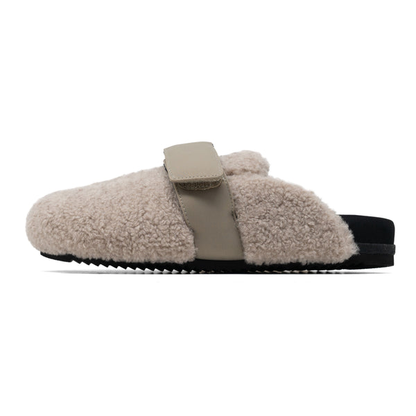 ROAM FUZZY LOAFER MULE CEMENT FAUX SHEARLING