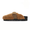 ROAM FUZZY LOAFER MULE COGNAC FAUX SHEARLING