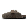 ROAM FUZZY LOAFER MULE TAUPE FAUX SHEARLING