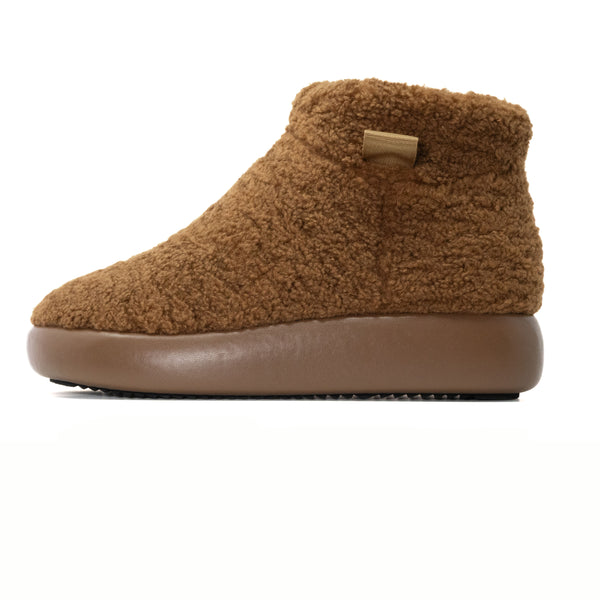 ROAM FUZZY MAGIC MOON BOOTIE COGNAC FAUX SHEARLING