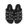 ROAM HARNESS SLIDE SANDAL BLACK VEGAN LEATHER