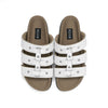 ROAM HARNESS SLIDE SANDAL WHITE VEGAN LEATHER