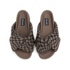 ROAM NEO CHECK FOLDY SANDALS BLACK & TAUPE NEOPRENE