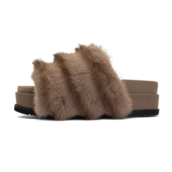 ROAM PEAK CLOUD STACK PLATFORM NUDE FAUX FUR