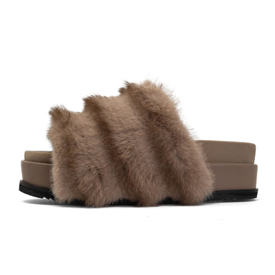 ROAM PEAK CLOUD STACK PLATFORM NUDE FAUX FUR