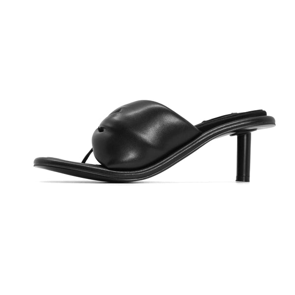 ROAM PILLOW THONG HEEL BLACK VEGAN LEATHER - PRESALE // THIS STYLE WILL SHIP WEEK OF DECEMBER 8th
