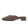 ROAM PUFFED MULE SQUARE HEEL TAUPE NEOPRENE