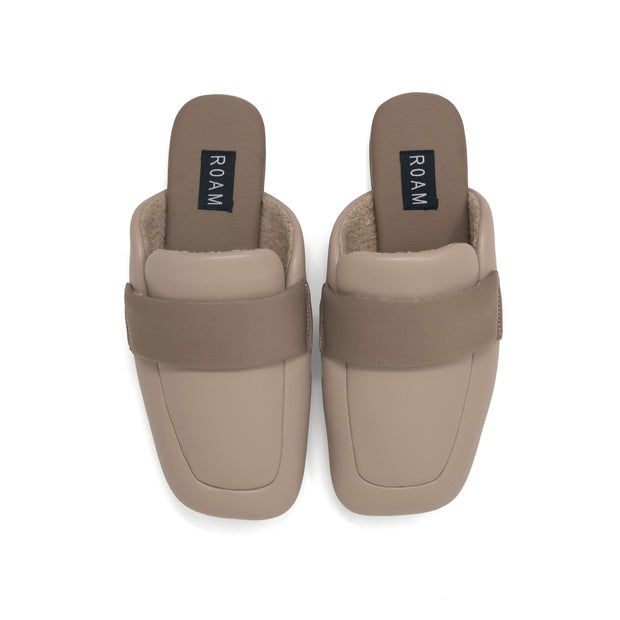 ROAM PUFFY LOAF MULE OYSTER VEGAN LEATHER: PRE SALE SHIPPING WEEK OF 6/30