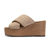 ROAM MID STRATA SQUARE WEDGE NATURAL RAFFIA