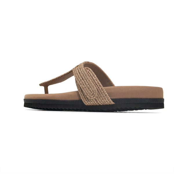 ROAM RAFFY T SANDAL NATURAL RAFFIA