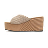 ROAM RAFFIA SCOOP MID STRATA WEDGE NATURAL
