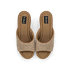 ROAM RAFFIA SCOOP MID STRATA WEDGE NATURAL