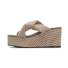 ROAM SIDE SLIP MID STRATA WEDGE OYSTER VEGAN LEATHER