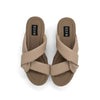 ROAM SIDE SLIP MID STRATA WEDGE OYSTER VEGAN LEATHER