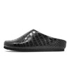ROAM STRIPED CROCY CLOG BLACK & CHARCOAL VEGAN LEATHER