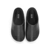 ROAM STRIPED CROCY CLOG BLACK & CHARCOAL VEGAN LEATHER
