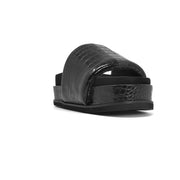 ROAM STRIPED CROCY STACK BLACK & CHARCOAL VEGAN LEATHER