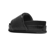 ROAM STRIPED CROCY STACK BLACK & CHARCOAL VEGAN LEATHER