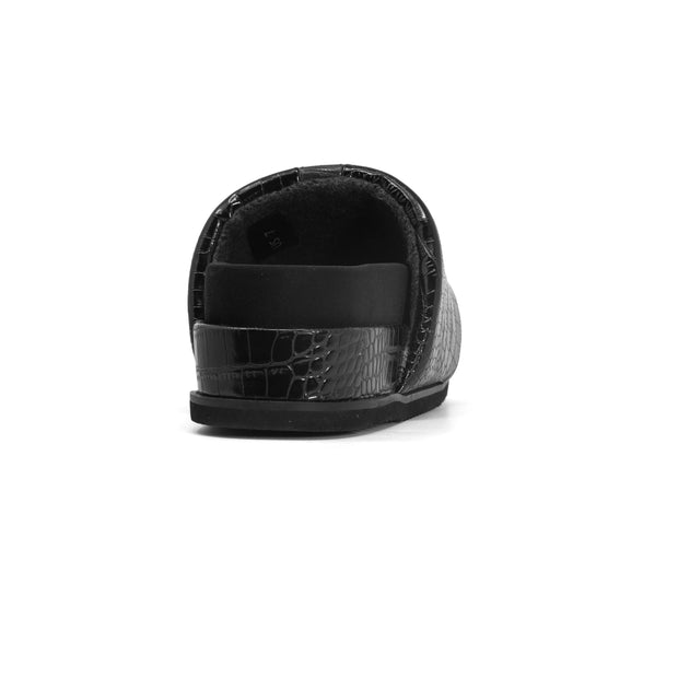 ROAM STRIPED CROCY STACK BLACK & CHARCOAL VEGAN LEATHER