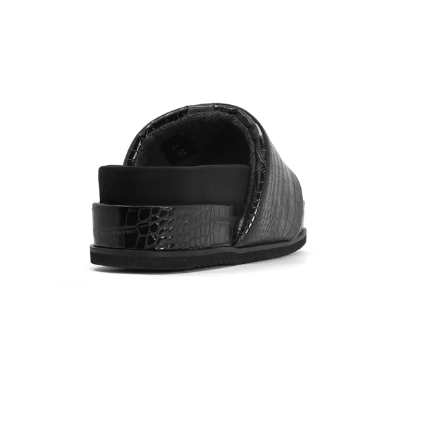 ROAM STRIPED CROCY STACK BLACK & CHARCOAL VEGAN LEATHER
