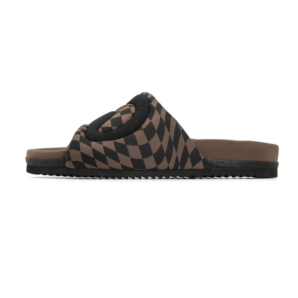 ROAM FLY SLIDERS BLACK & TAUPE WAVY CHECK NEOPRENE - PRESALE // THIS STYLE WILL SHIP WEEK OF DECEMBER 8th