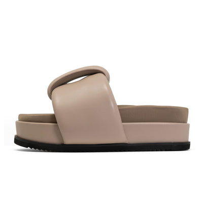 ROAM PUFFED KNOTTY STACK OYSTER VEGAN LEATHER
