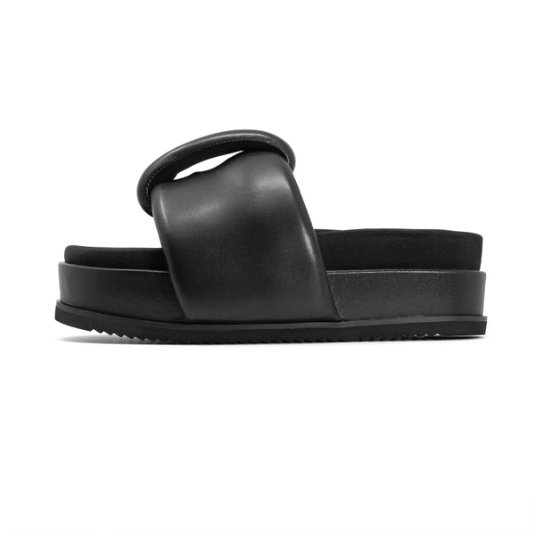 ROAM PUFFED KNOTTY STACK BLACK VEGAN LEATHER