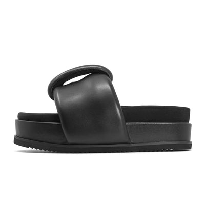 ROAM PUFFED KNOTTY STACK BLACK VEGAN LEATHER