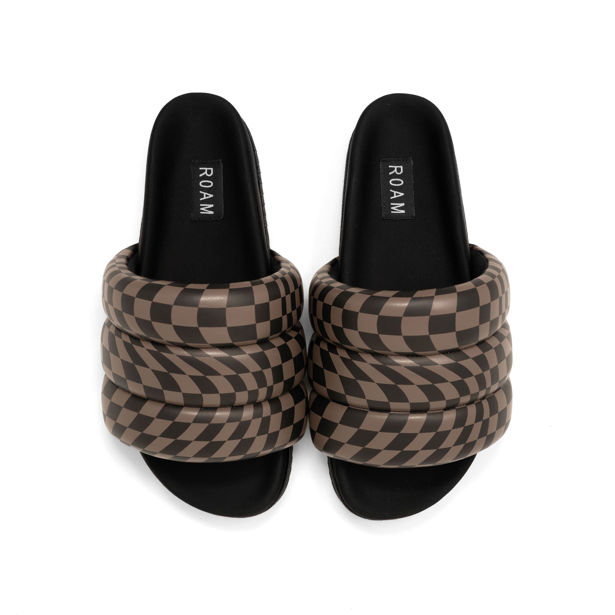 Wave-Check-Puffy-Black-Taupe-