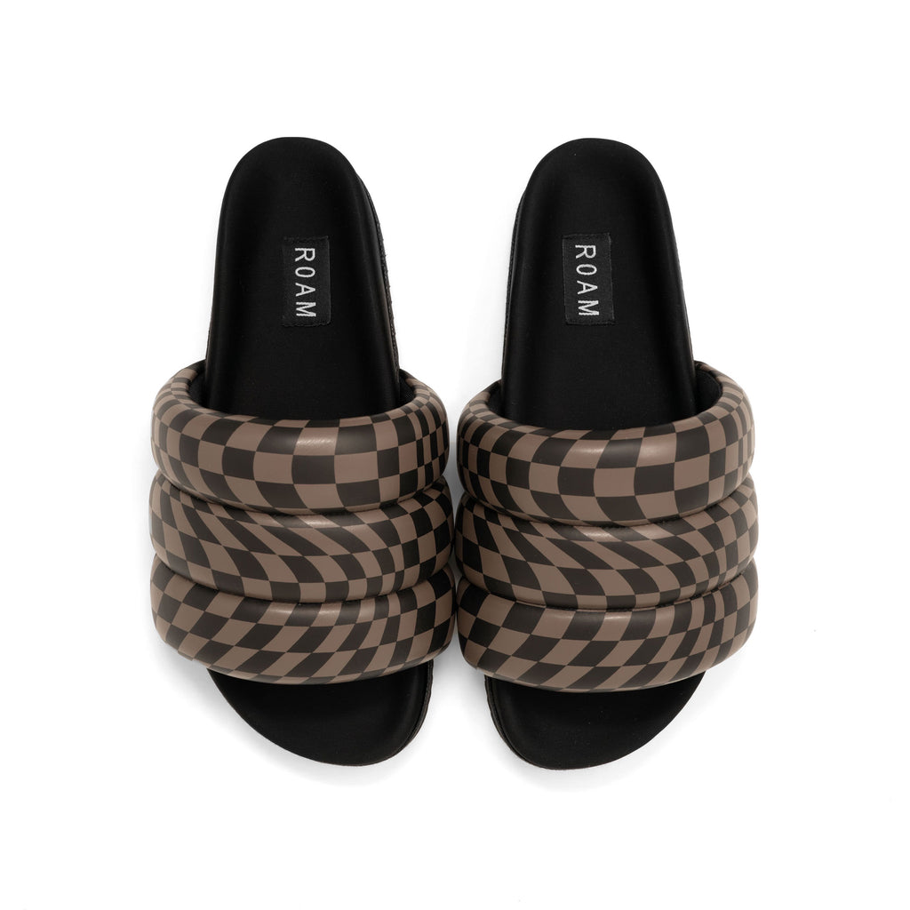 Wave-Check-Puffy-Black-Taupe-