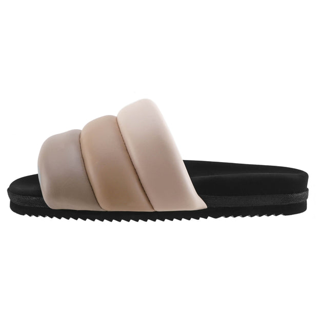 ROAM Puffy Sandals Nudes Vegan Leather