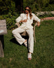 ROAM HARNESS SLIDE SANDAL WHITE VEGAN LEATHER