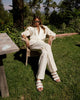 ROAM HARNESS SLIDE SANDAL WHITE VEGAN LEATHER