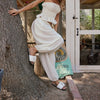 ROAM PUFFED KNOTTY SANDAL WHITE VEGAN LEATHER