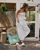 ROAM PUFFED KNOTTY SANDAL WHITE VEGAN LEATHER