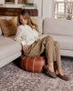 ROAM PUFFED MULE SQUARE HEEL TAUPE NEOPRENE