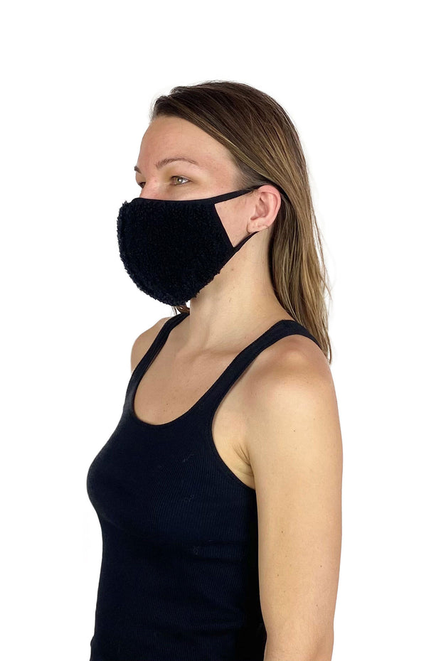 ROAM Fuzzy Mask Black Faux Shearling