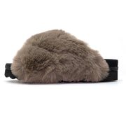 ROAM CLOUD SLIPPERS KHAKI FAUX FUR