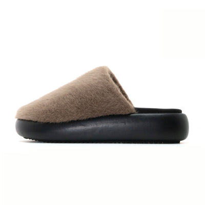 Roam Mink Cloud Slippers Nude Faux Fur 36