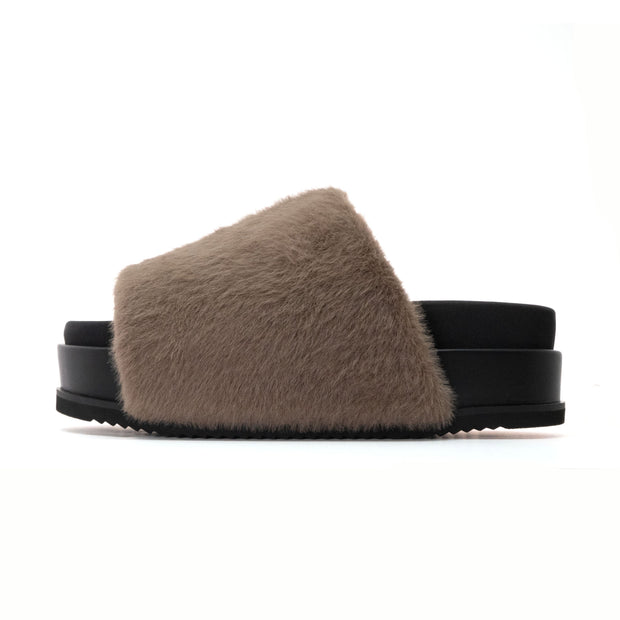 ROAM LONG LUXE CLOUD STACK TAUPE FAUX FUR